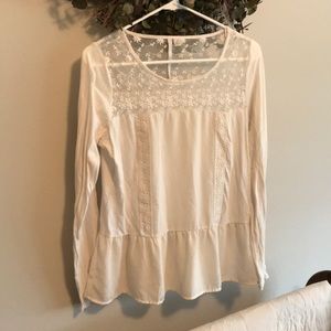 Lauren Conrad Long Sleeve Peplum